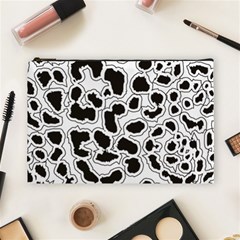 Black And White Dots Jaguar Cosmetic Bag (large) by ConteMonfreyShop