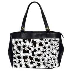 Black And White Dots Jaguar Oversize Office Handbag (2 Sides) by ConteMonfreyShop