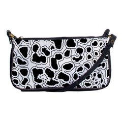 Black And White Dots Jaguar Shoulder Clutch Bag by ConteMonfreyShop