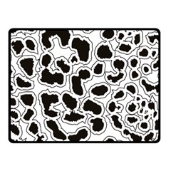 Black And White Dots Jaguar Fleece Blanket (small) by ConteMonfreyShop