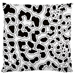 Black And White Dots Jaguar Large Cushion Case (Two Sides)