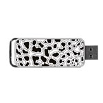 Black And White Dots Jaguar Portable USB Flash (Two Sides) Back