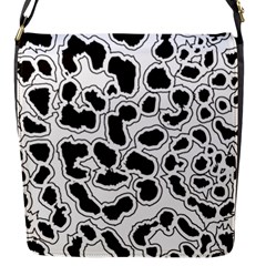 Black And White Dots Jaguar Flap Closure Messenger Bag (s) by ConteMonfreyShop