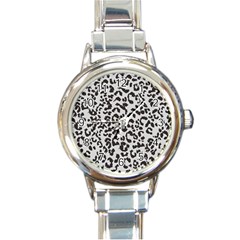 Leopard Print Gray Theme Round Italian Charm Watch by ConteMonfreyShop