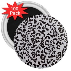 Leopard Print Gray Theme 3  Magnet (100 Pack) by ConteMonfreyShop