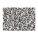 Leopard print gray theme Sticker A4 (100 pack) Front