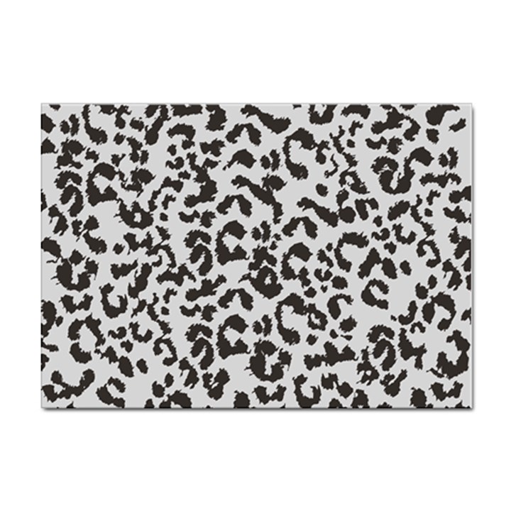 Leopard print gray theme Sticker A4 (100 pack)