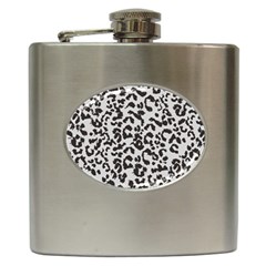 Leopard Print Gray Theme Hip Flask (6 Oz) by ConteMonfreyShop