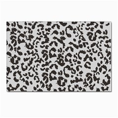 Leopard Print Gray Theme Postcard 4 x 6  (pkg Of 10) by ConteMonfreyShop