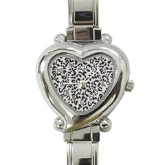 Leopard Print Gray Theme Heart Italian Charm Watch by ConteMonfreyShop