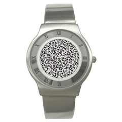 Leopard Print Gray Theme Stainless Steel Watch by ConteMonfreyShop