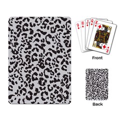 Leopard Print Gray Theme Playing Cards Single Design (rectangle) by ConteMonfreyShop