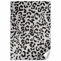 Leopard Print Gray Theme Canvas 12  X 18  by ConteMonfreyShop