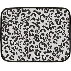 Leopard Print Gray Theme Fleece Blanket (mini) by ConteMonfreyShop