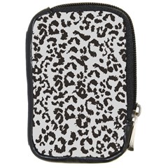 Leopard Print Gray Theme Compact Camera Leather Case by ConteMonfreyShop