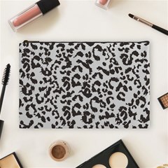 Leopard Print Gray Theme Cosmetic Bag (large) by ConteMonfreyShop