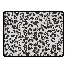 Leopard Print Gray Theme Fleece Blanket (small) by ConteMonfreyShop