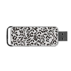 Leopard Print Gray Theme Portable Usb Flash (one Side)