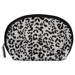 Leopard Print Gray Theme Accessory Pouch (large) by ConteMonfreyShop