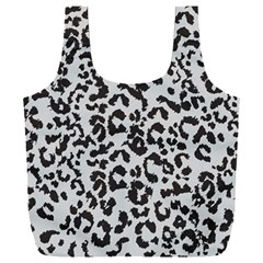 Leopard Print Gray Theme Full Print Recycle Bag (xxxl) by ConteMonfreyShop