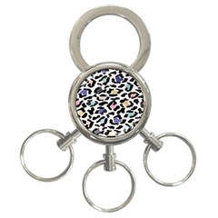 Jaguar Spots Colorful 3-ring Key Chain