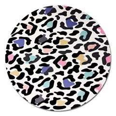 Jaguar Spots Colorful Magnet 5  (round) by ConteMonfreyShop