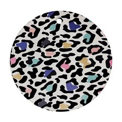 Jaguar Spots Colorful Round Ornament (two Sides) by ConteMonfreyShop