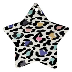 Jaguar Spots Colorful Star Ornament (two Sides)