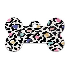 Jaguar Spots Colorful Dog Tag Bone (one Side) by ConteMonfreyShop