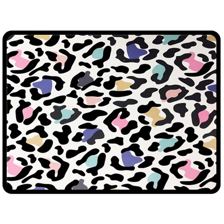 Jaguar spots colorful Fleece Blanket (Large)