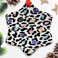 Jaguar Spots Colorful Snowflake Ornament (two Sides) by ConteMonfreyShop