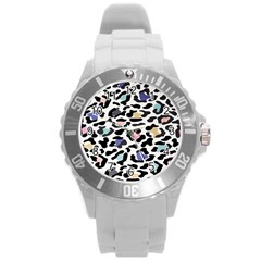 Jaguar Spots Colorful Round Plastic Sport Watch (l) by ConteMonfreyShop