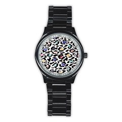 Jaguar Spots Colorful Stainless Steel Round Watch by ConteMonfreyShop