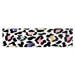 Jaguar Spots Colorful Oblong Satin Scarf (16  X 60 ) by ConteMonfreyShop