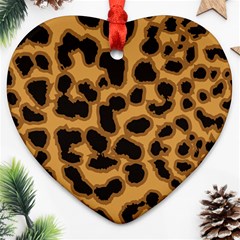 Leopard Print Spots Ornament (heart) by ConteMonfreyShop