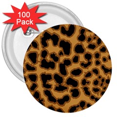 Leopard Print Spots 3  Button (100 Pack) by ConteMonfreyShop