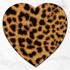 Leopard Print Spots Jigsaw Puzzle (heart) by ConteMonfreyShop