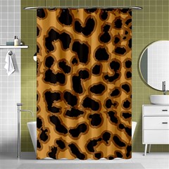 Leopard Print Spots Shower Curtain 48  X 72  (small) by ConteMonfreyShop