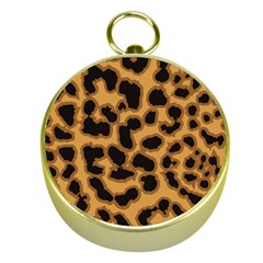 Leopard Print Spots Gold Compass by ConteMonfreyShop