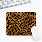 Leopard Print Jaguar Dots Brown Small Mousepad Front