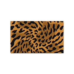 Leopard Print Jaguar Dots Brown Sticker (rectangular) by ConteMonfreyShop