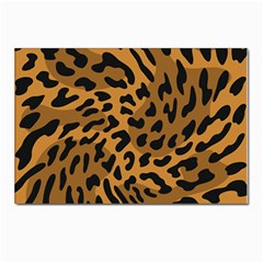 Leopard Print Jaguar Dots Brown Postcard 4 x 6  (pkg Of 10) by ConteMonfreyShop