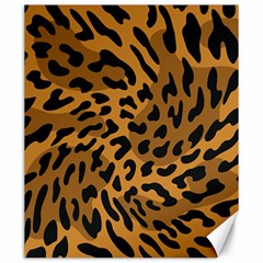 Leopard Print Jaguar Dots Brown Canvas 20  X 24  by ConteMonfreyShop