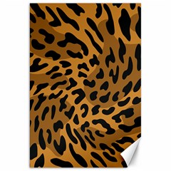 Leopard Print Jaguar Dots Brown Canvas 20  X 30  by ConteMonfreyShop