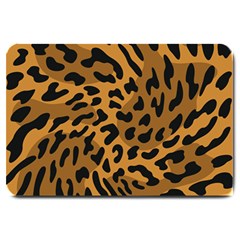 Leopard Print Jaguar Dots Brown Large Doormat by ConteMonfreyShop