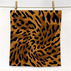 Leopard Print Jaguar Dots Brown Face Towel by ConteMonfreyShop