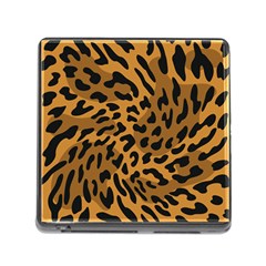 Leopard Print Jaguar Dots Brown Memory Card Reader (square 5 Slot) by ConteMonfreyShop