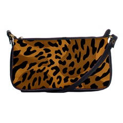 Leopard Print Jaguar Dots Brown Shoulder Clutch Bag by ConteMonfreyShop