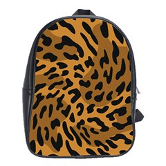 Leopard Print Jaguar Dots Brown School Bag (xl) by ConteMonfreyShop