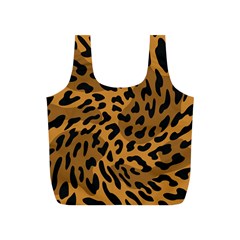 Leopard Print Jaguar Dots Brown Full Print Recycle Bag (s) by ConteMonfreyShop